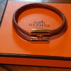 HERMES Gold H Bracelet